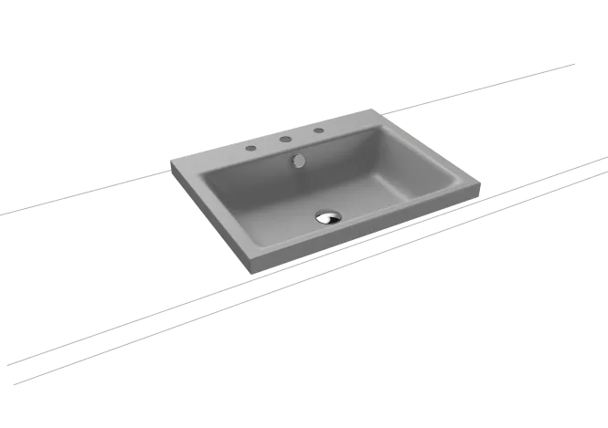 Hovedbilde Kaldewei PURO Mod 3154 Toppmontert Servant, 60x46 cm, Cool Grey 30, 3 ...