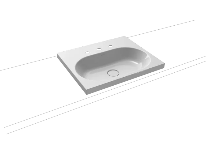Hovedbilde Kaldewei CENTRO Mod 3055 Toppmontert Servant, 60x50 cm, Manhattan, 3 ...